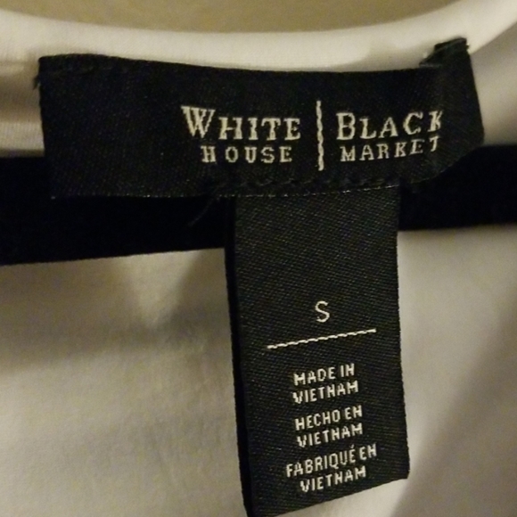 Navy Blue & White WHBM top - Picture 2 of 3